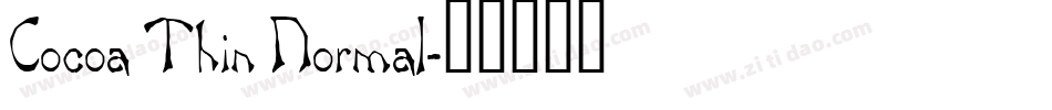 Cocoa Thin Normal字体转换